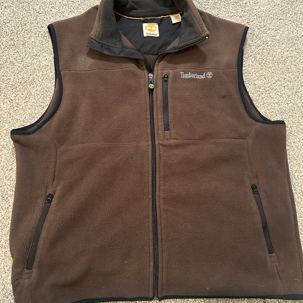 Timberland Brown Fleece Vest Outdoor Essential
